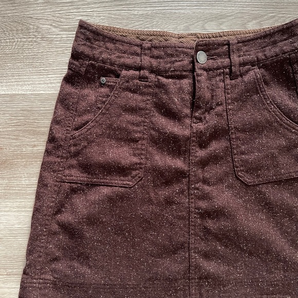 Woolrich Womens Skirt Sz 4 Brown Textured Wool Short Bottoms - Picture 6 of 11